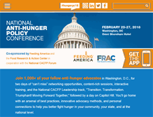 Tablet Screenshot of antihungerpolicyconference.org